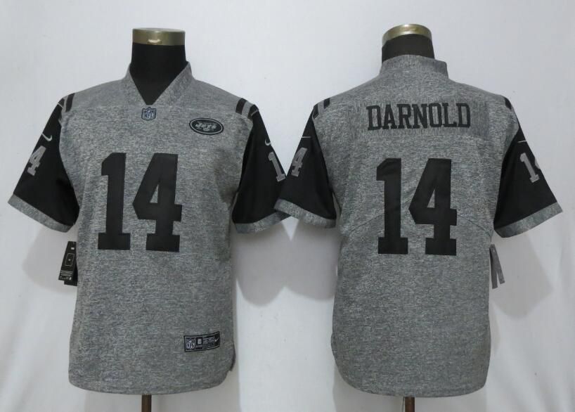 Women New York Jets 14 Darnold Gray 2019 Nike Vapor Untouchable Stitched Gridiron Gray Limited NFL Jerseys